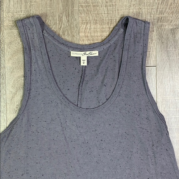 Express Gray Scoop Neck Tank Top Small - Picture 3 of 8